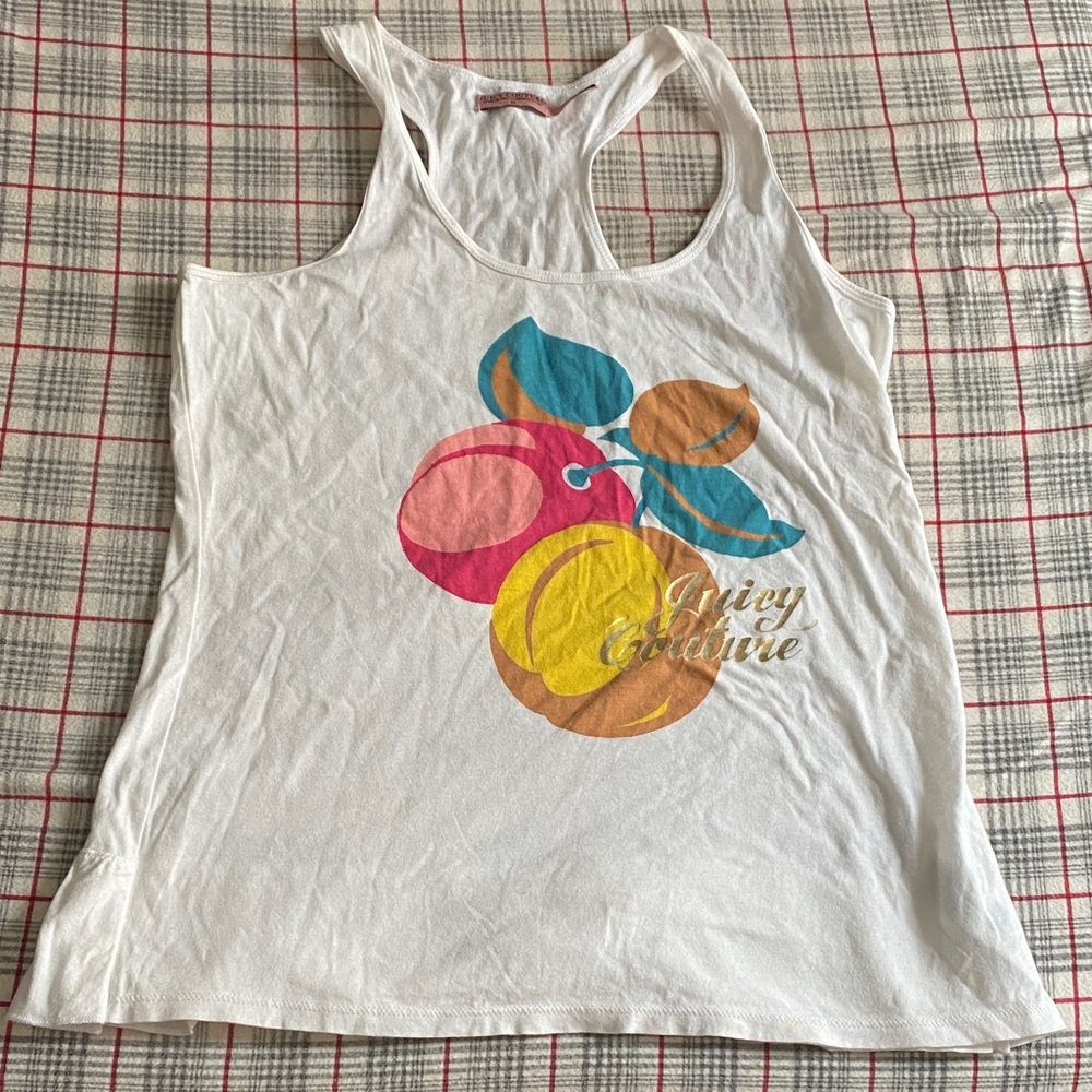 Juicy Couture White Tank with Colorful Graphic - Picture 5 of 9